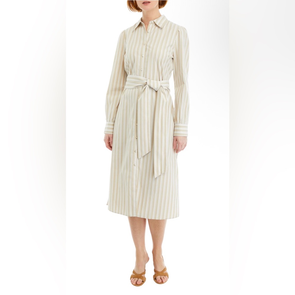 Vineyard Vines Silk Twill Striped Midi Shirtdress XS NWT Costal Preppy